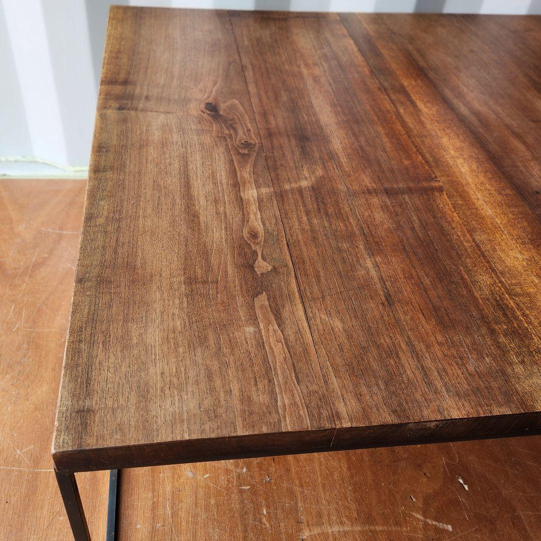 オーダー家具　無垢材　アイアン　ローテーブル　センターテーブル　75cm