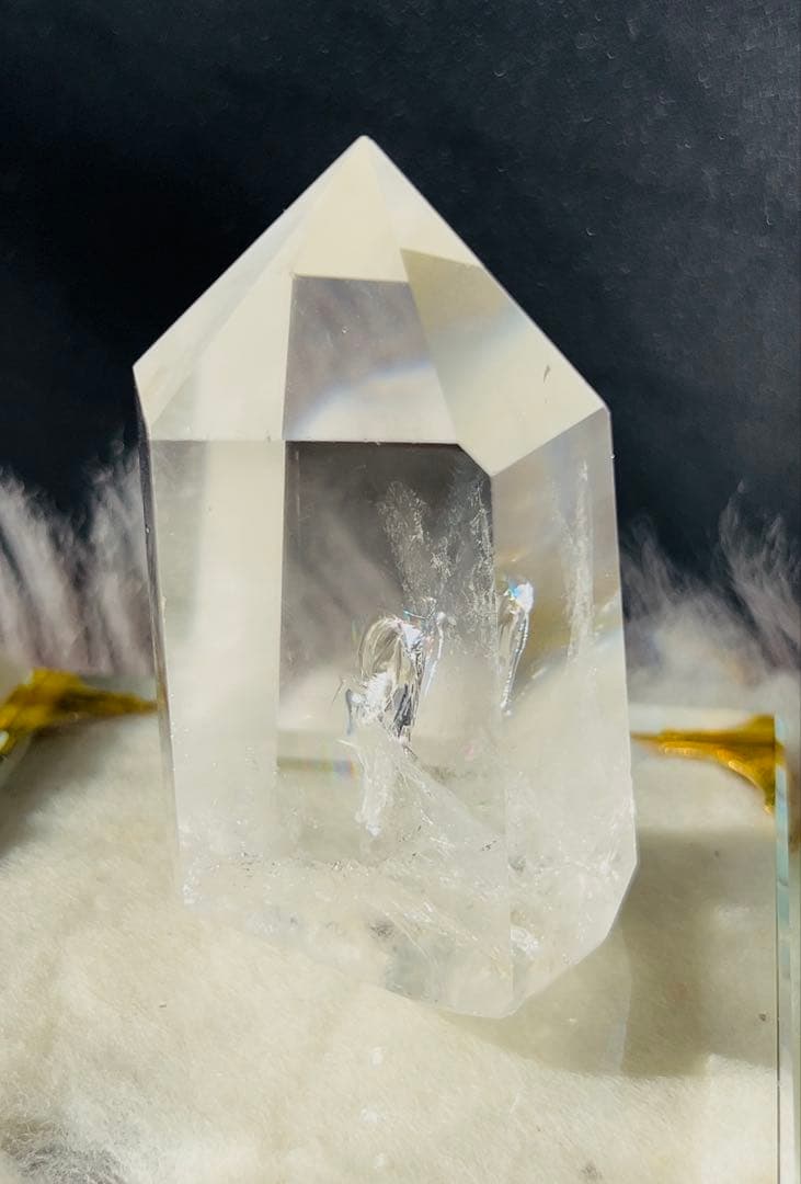 水晶　エンジェルラダー　ブルーラダー　クリアクォーツ　虹いり　水晶タワー