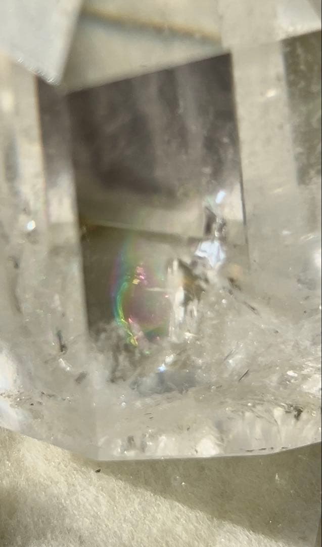 水晶　エンジェルラダー　ブルーラダー　クリアクォーツ　虹いり　水晶タワー