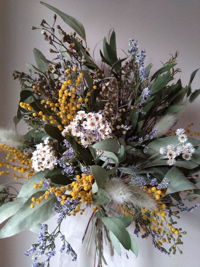 カッツェ様 ミモザのスワッグ　ブーケSTYLE