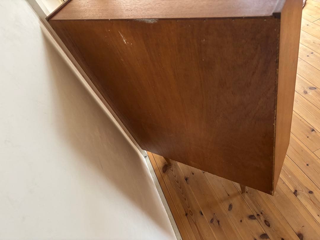 北欧ヴィンテージ　チーク　ビューローキャビネット