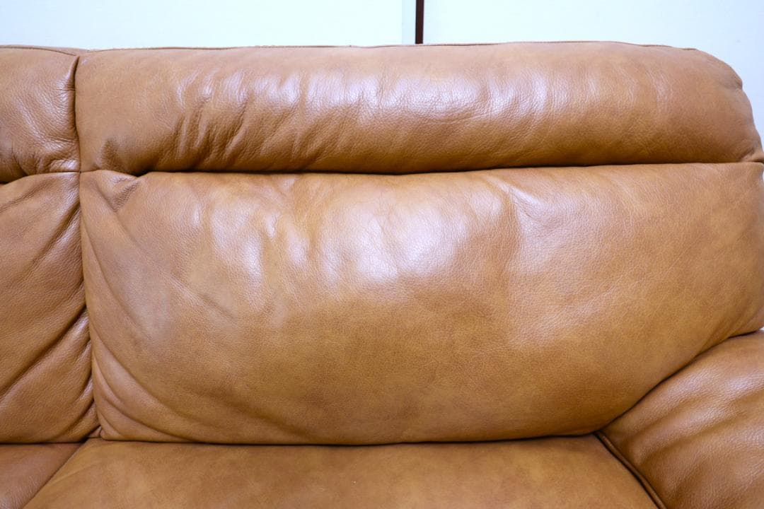 ニトリ　NITORI　2人～3人掛けハイバック・ソファ　本革　中古美品