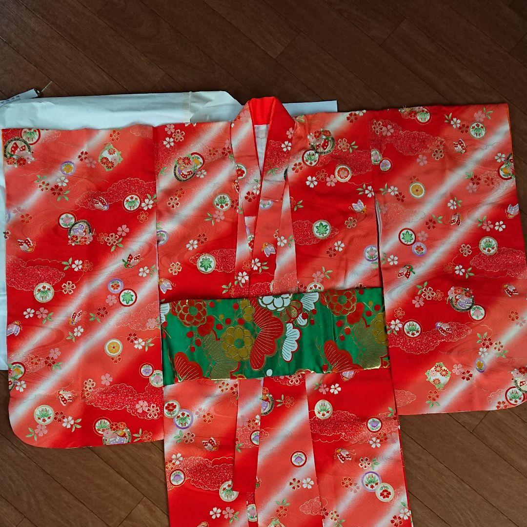 七五三 女の子 着物 セット クリーニング済み 年代物