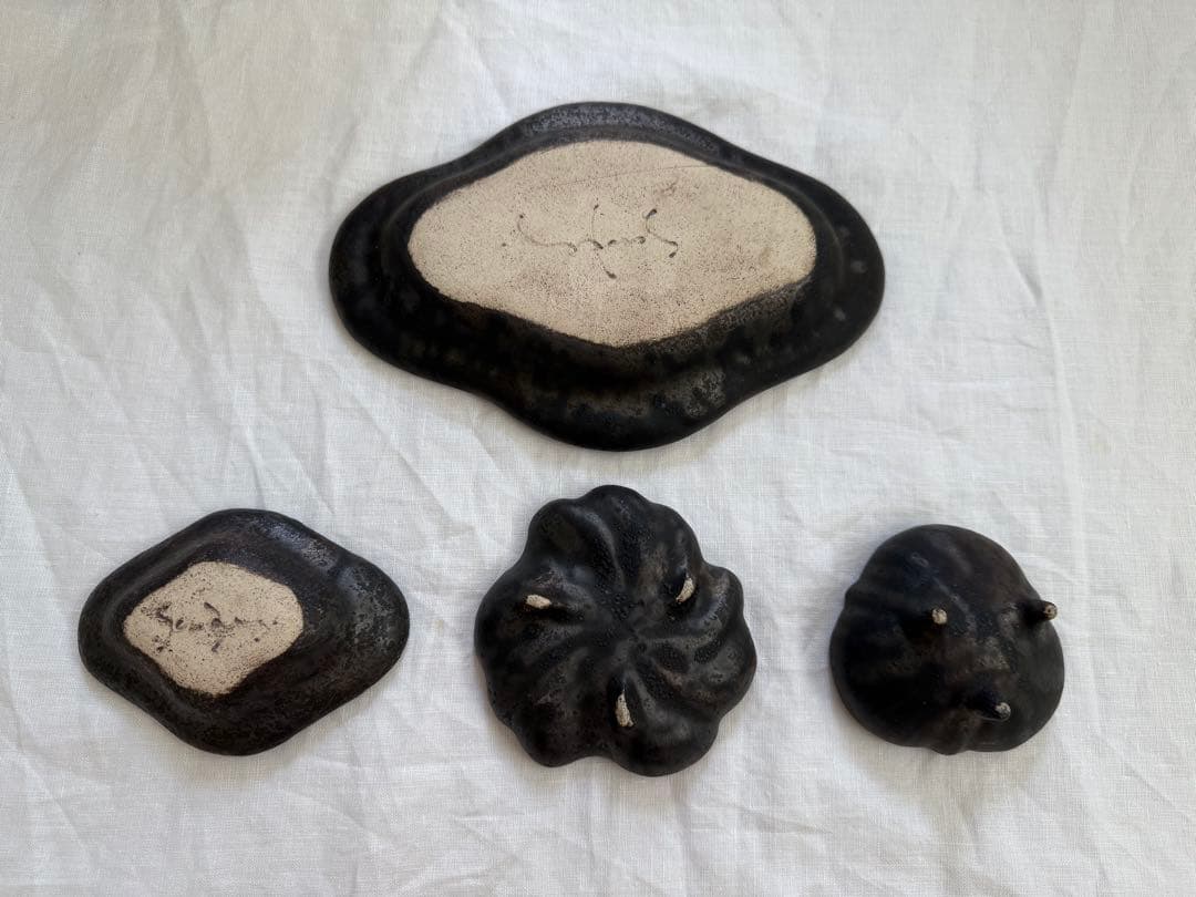 【最終価格】新品未使用　安福由美子 さん　器 4点セット　脚付小鉢他