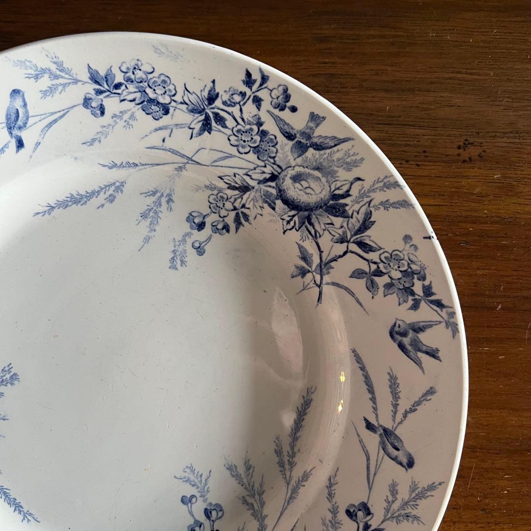 クレイユモントロー Linotte リノット デザート皿 フランスアンティーク