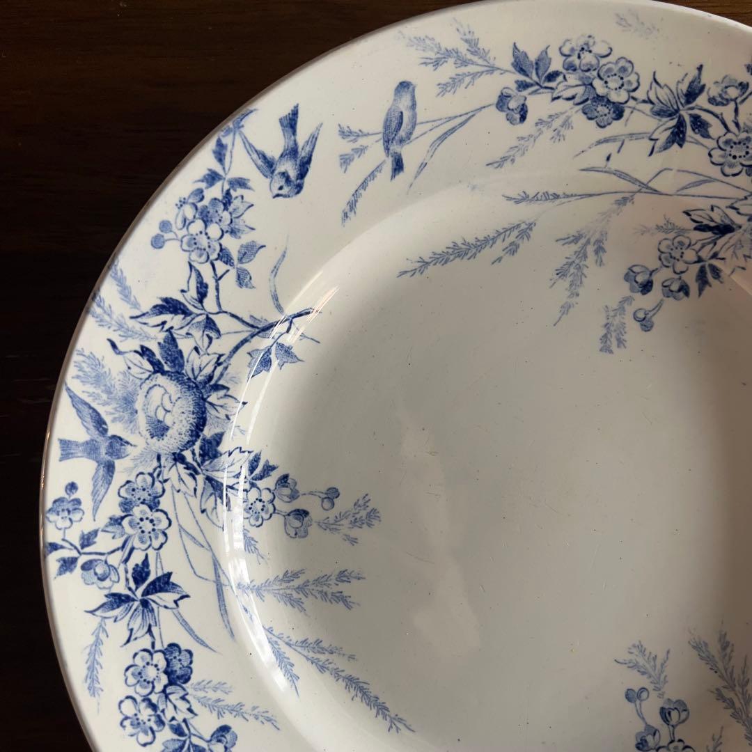 クレイユモントロー Linotte リノット デザート皿 フランスアンティーク