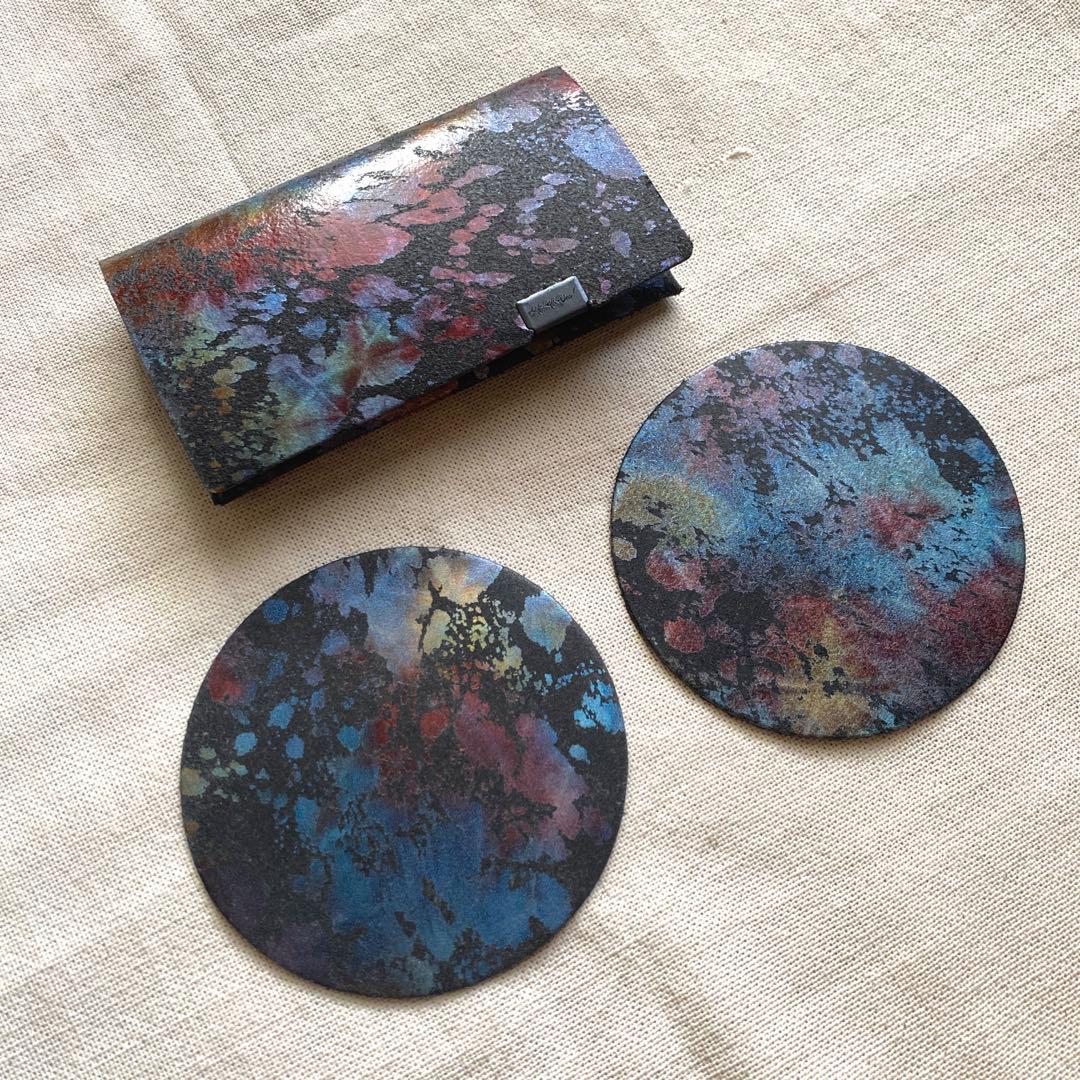 【新品未使用】所作 Shosa 名刺入れ カード入れ オーロラ コースター2枚