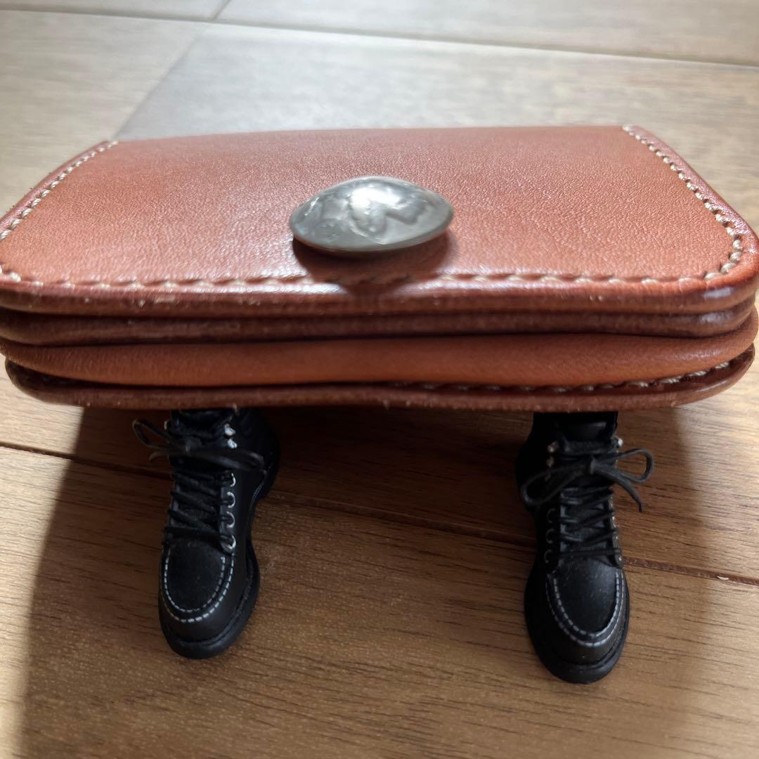 ハンドメイド　ケース　ベージュ　ヌメ革