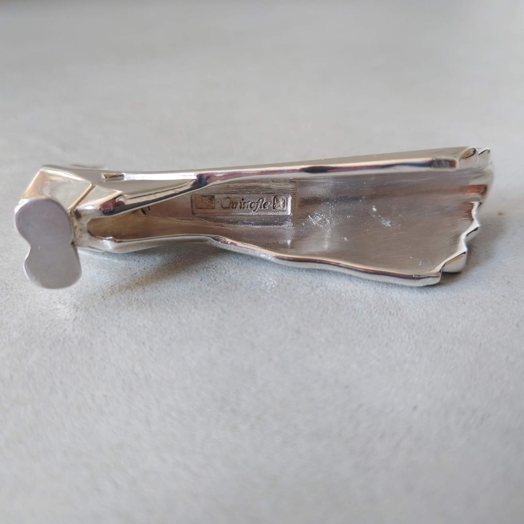 極美品 クリストフル アニマルナイフレスト 孔雀 白鳥 2点 布袋 紙箱付き