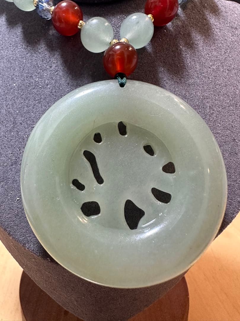 春節祭　梅花シャー太翠ペンダント