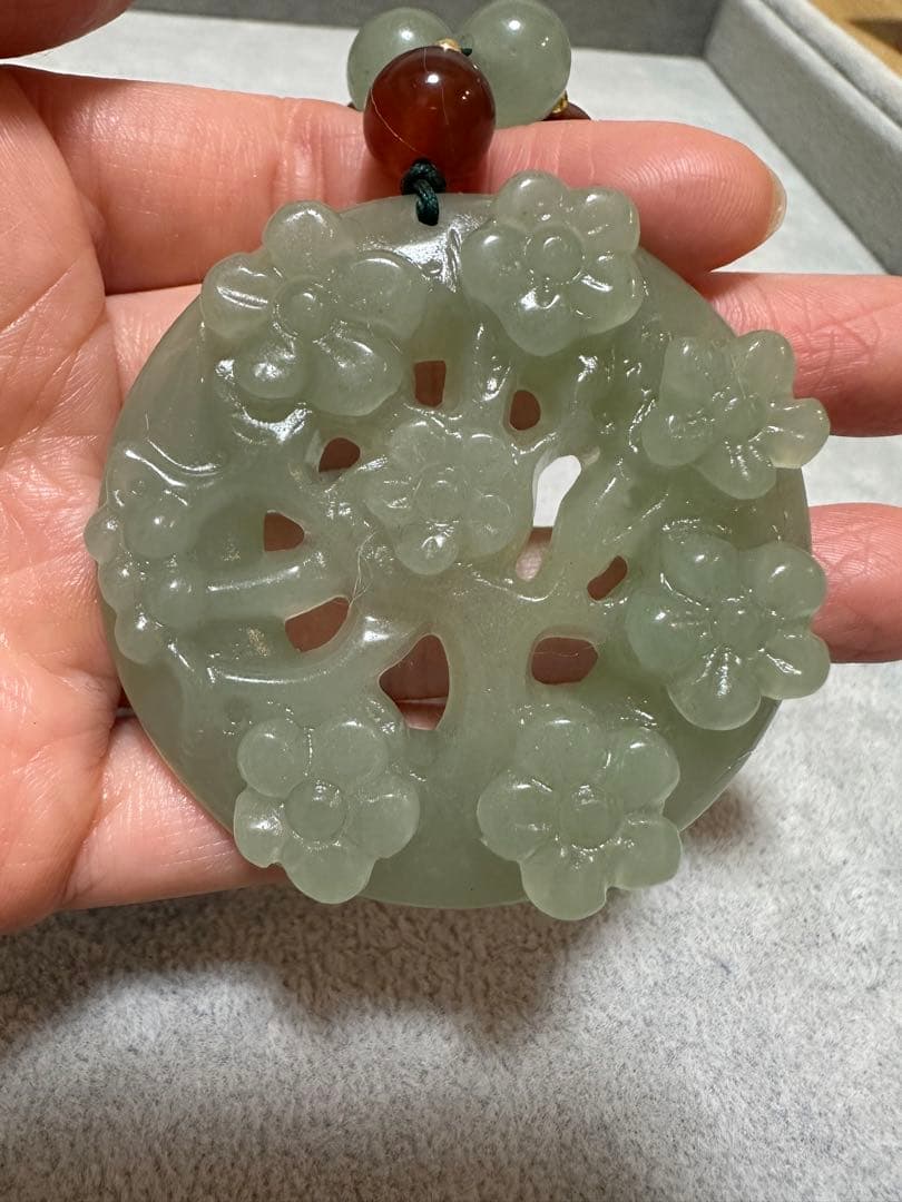 春節祭　梅花シャー太翠ペンダント