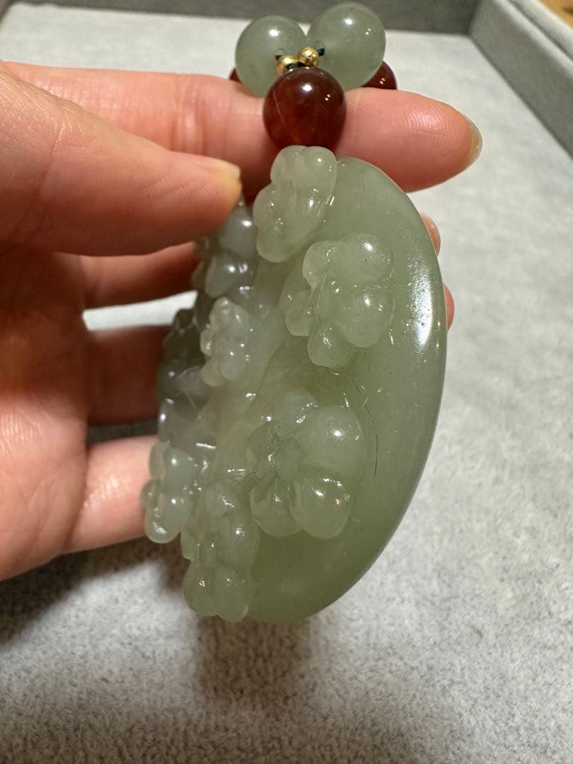 春節祭　梅花シャー太翠ペンダント