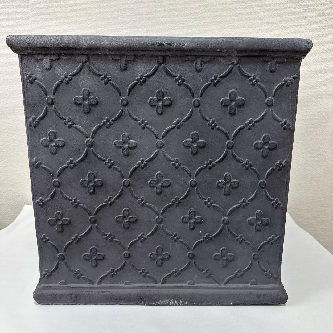 ローラアシュレイ　45cm　グレー　アンティーク鉢　植木鉢　鉢植