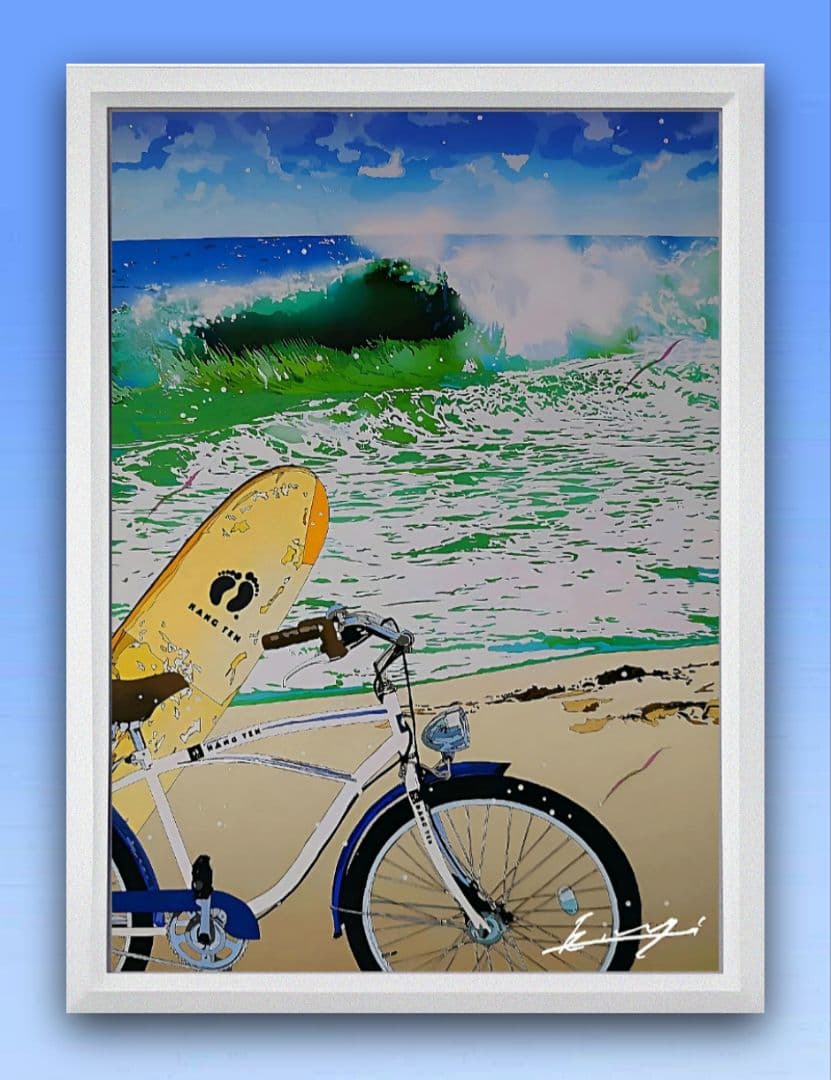 鈴木英人・アート【A4サイズ写真ポスターフレーム付き３点セット】ポスター