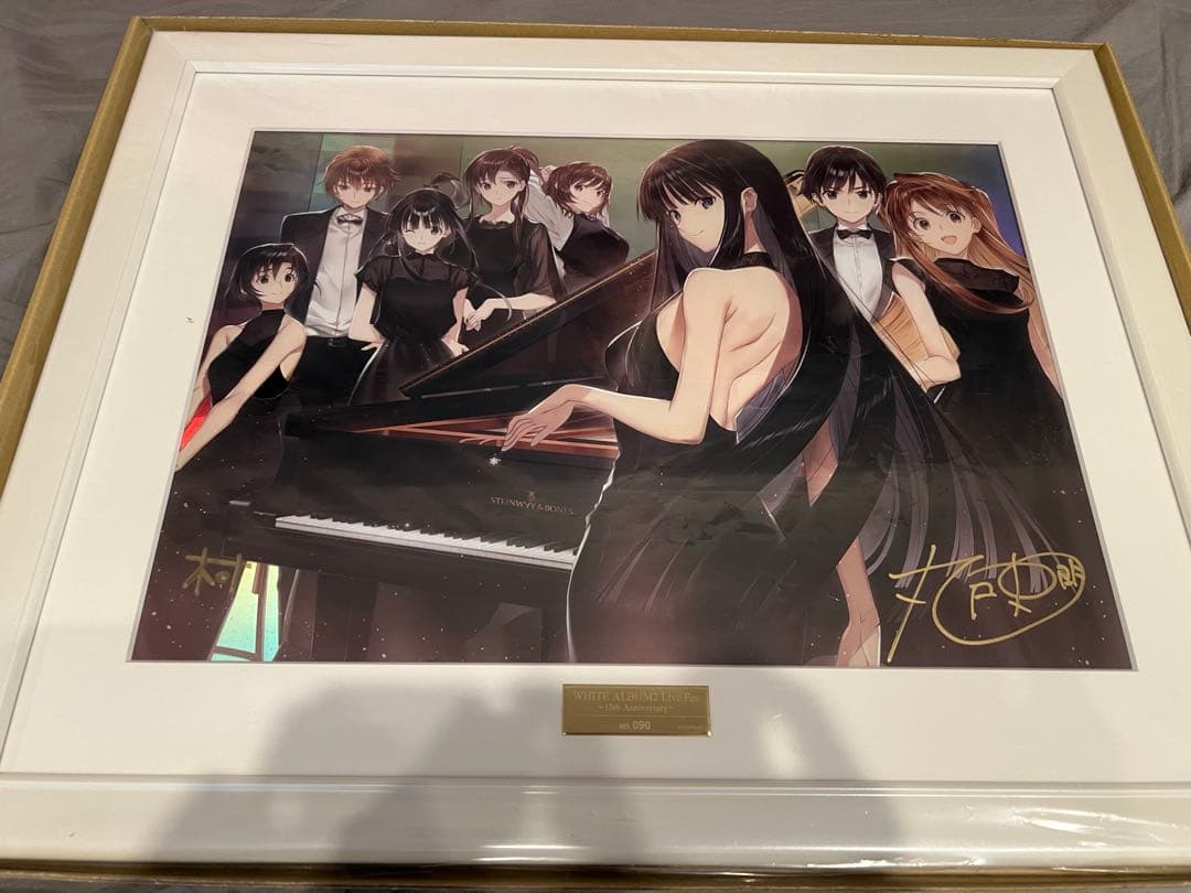 WHITE ALBUM2 直筆サイン入りクリスタアート 15th キービジュアル