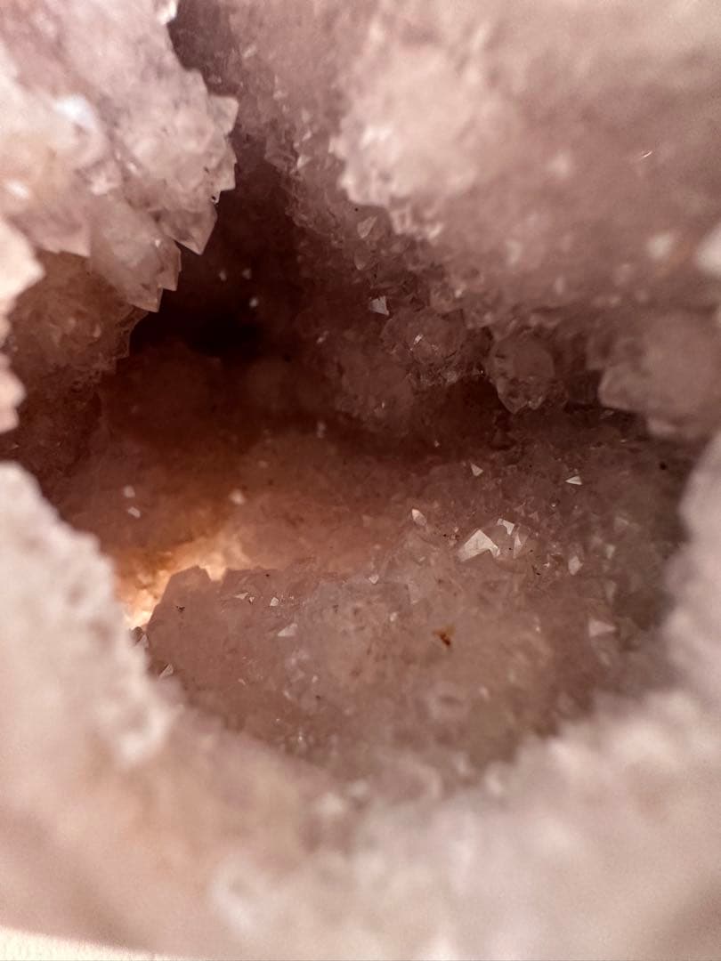 特価　ピンクアメジスト　フラワーアメジスト　丸玉模様　ジオード　フリーフォーム