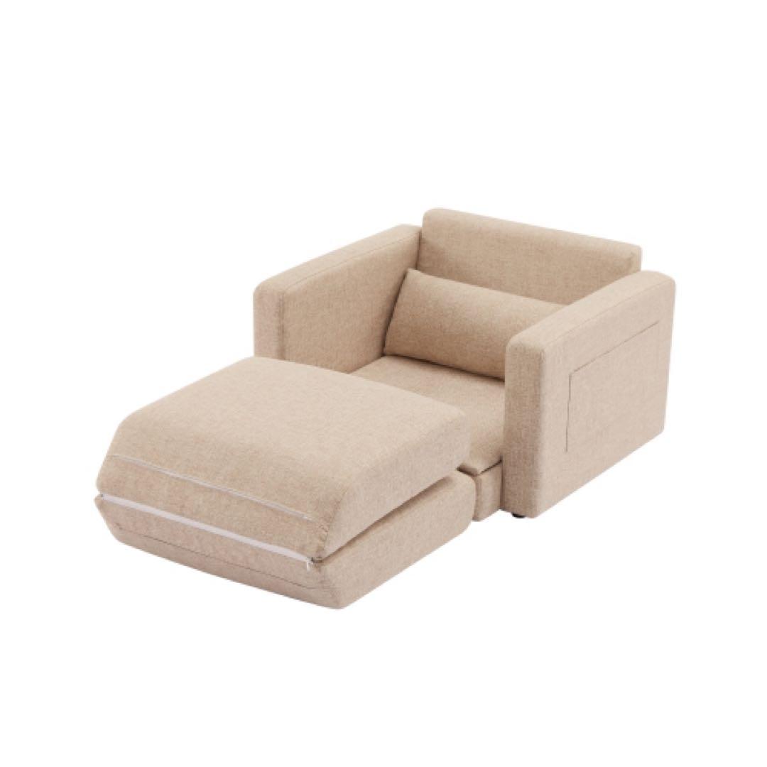 【シングル】ソファーベッド 折りたたみベッド ローソファー