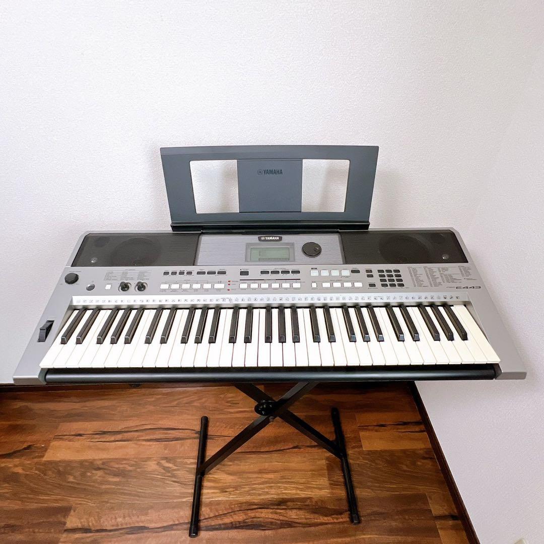 ヤマハ 電子キーボード PSR-E443 スタンド取説 電源アダプター 動作