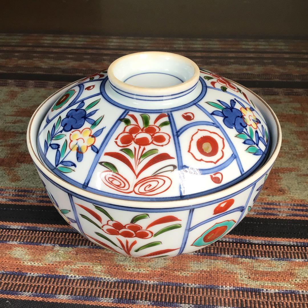 『スタうー特価』　有田焼　貞山　蓋付き　どんぶり　5客　金彩