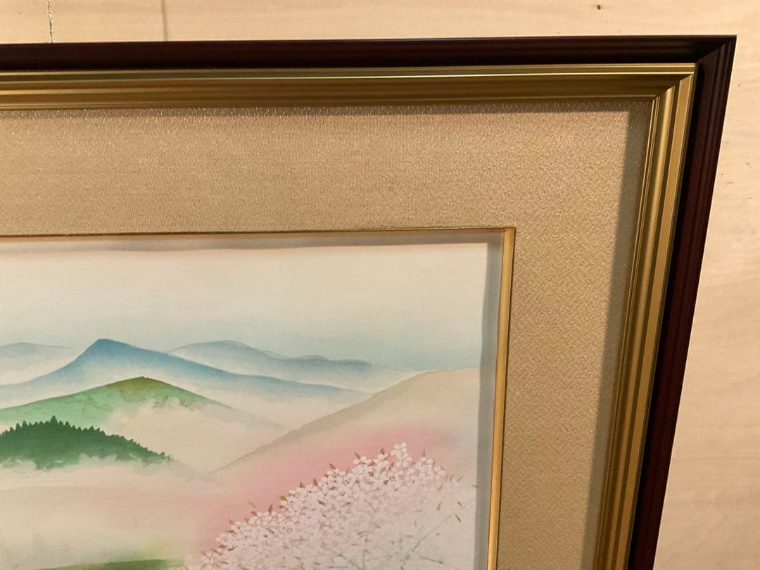 奥村土牛　「吉野」　木版画　落款・エディション・作品証明シール有り