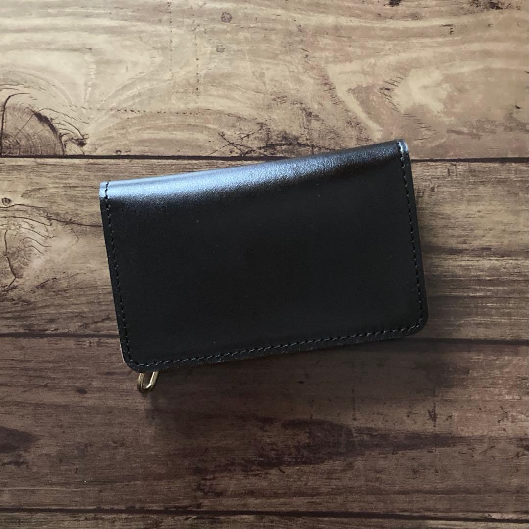 【tt様ご確認用】ミドルトラッカーウォレット 茶芯ブラック【お札を折らずに収納】