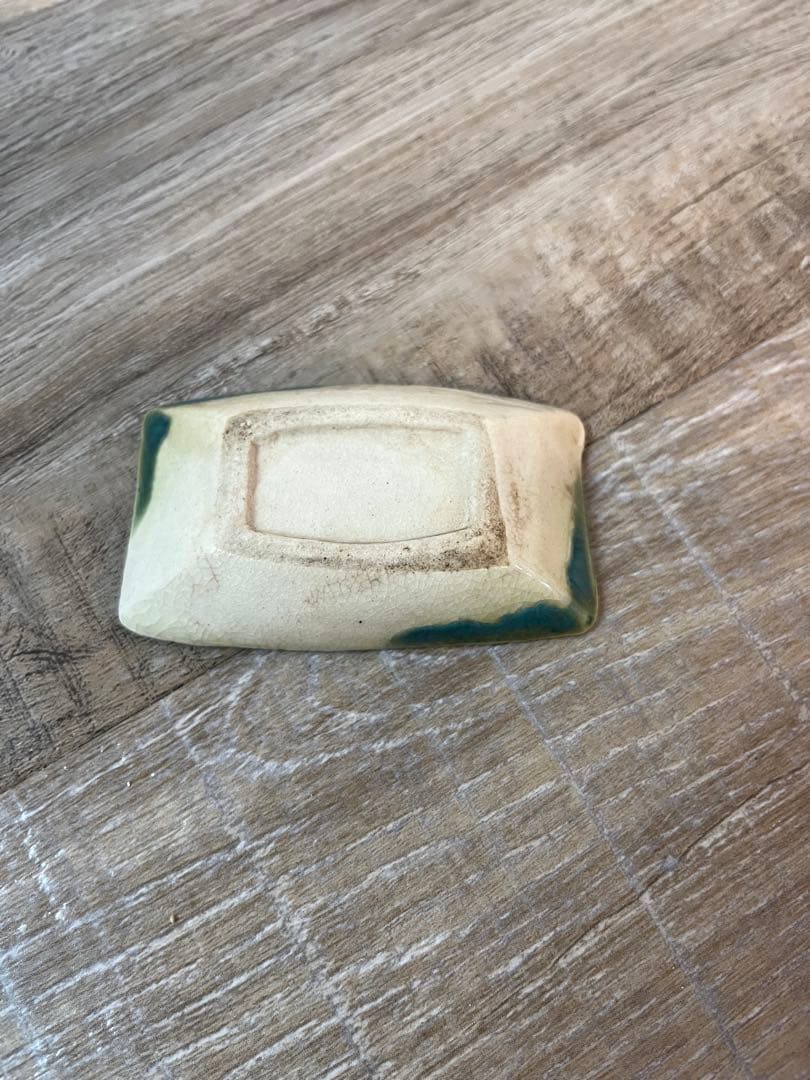 瀬戸焼　織部舟形手塩皿　20枚　7.7cm 大正～昭和初期