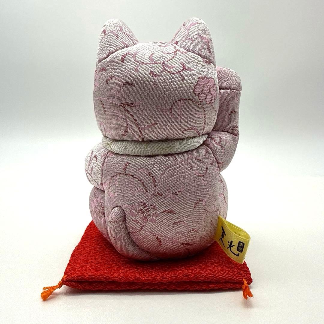 柿沼東光作 江戸木目込み人形 招き猫 (小)金襴B