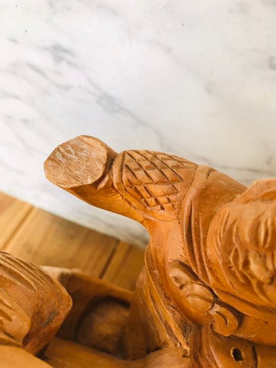 木彫り 七福神 船 置物