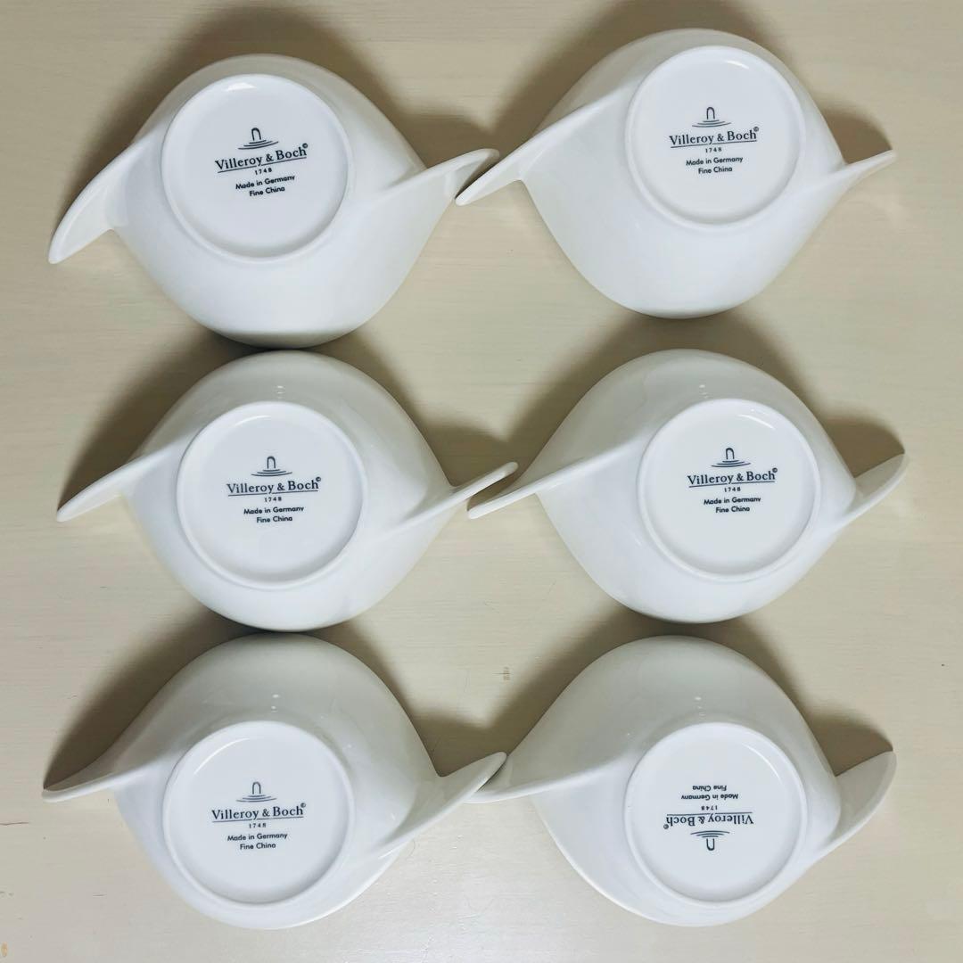 ビレロイ&ボッホ ニューウェーブ スープカップ 6客セット ホワイト