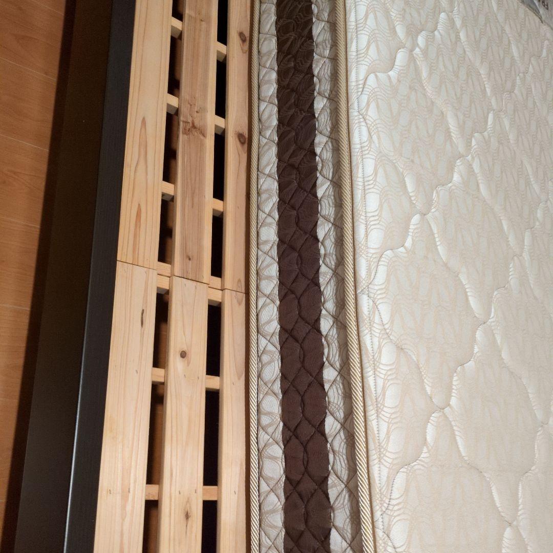 美品　3点セット　セミダブルマットレス 　ベッドフレーム　ニトリ両面仕様敷パット