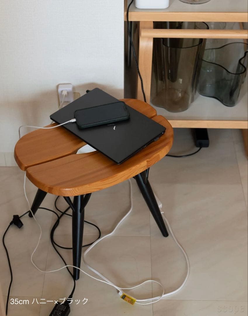 Pirkka stool artek 廃盤　ハニー×ブラック　35cm ピルッカ
