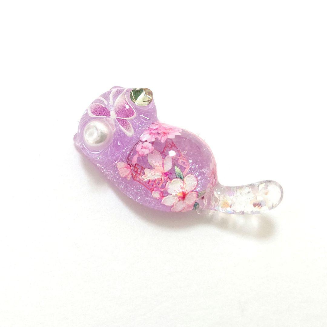 K-10003 じゃれ猫チャーム(和柄 桜 魔法のパウダー) - メルカリ