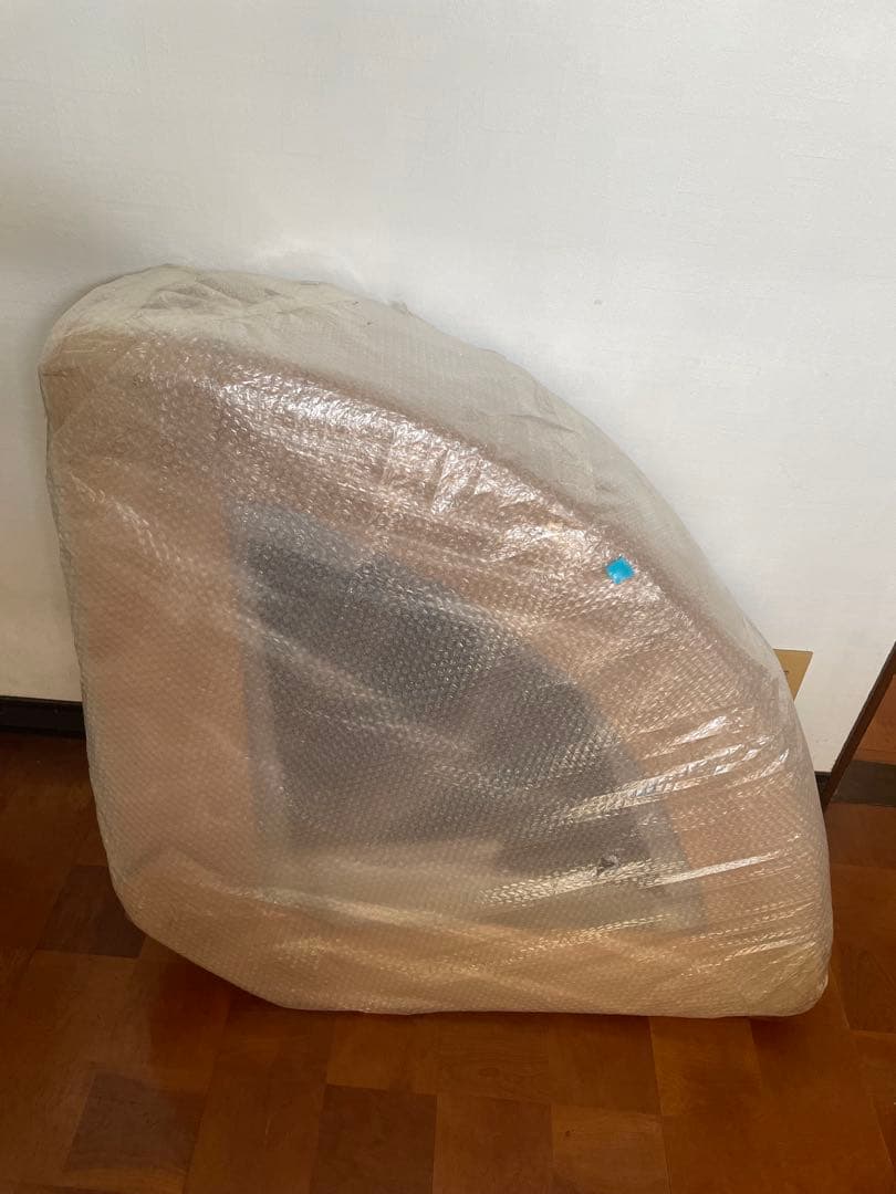 ローソファー 合皮 レザー サイドテーブル付き　ブラック　未使用