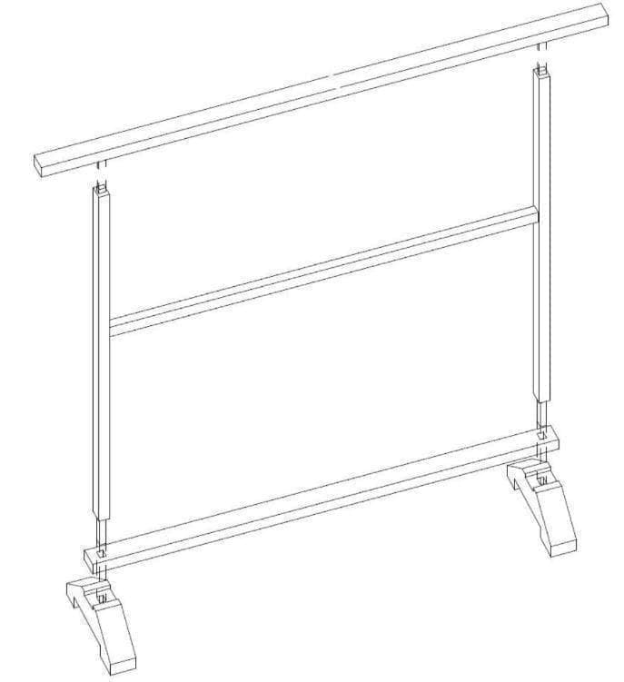 衣桁★角衣桁飾り金具なし 黒塗★着物掛け★打掛・タペストリー　新品
