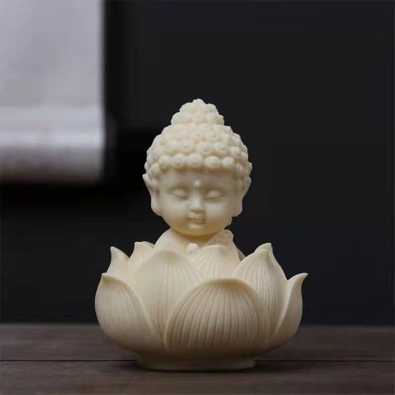 希少 蓮の花 仏像 縁起物 繊細彫刻 2点セット