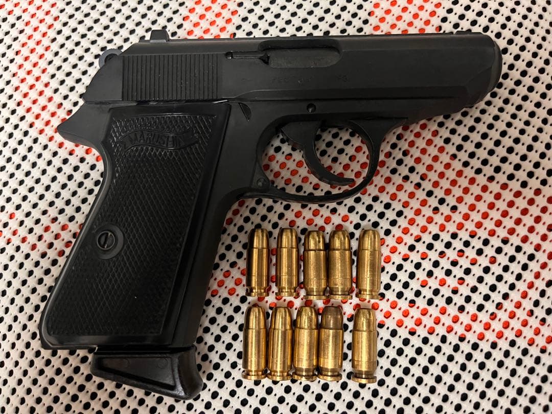 マルシン　ワルサーPPK/S HW ブラック　発火式モデルガン　キット完成品 マルシン モデルガン組立キットワルサーPP ブラックHW : ミリタリー