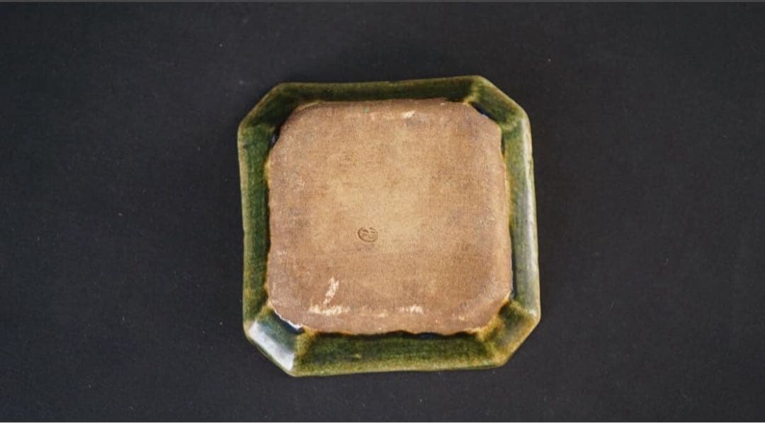 加藤作助 造 菊文 隅切小皿 7客 懐石料理道具 向付