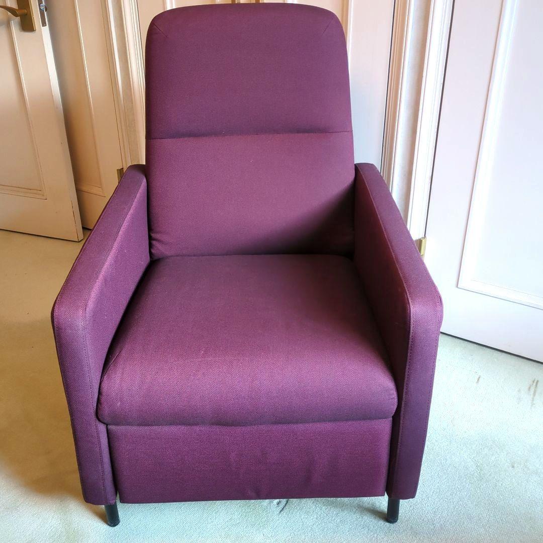 リクライニングソファ　 1人掛けソファ ダークレッド　リクライニングチェア