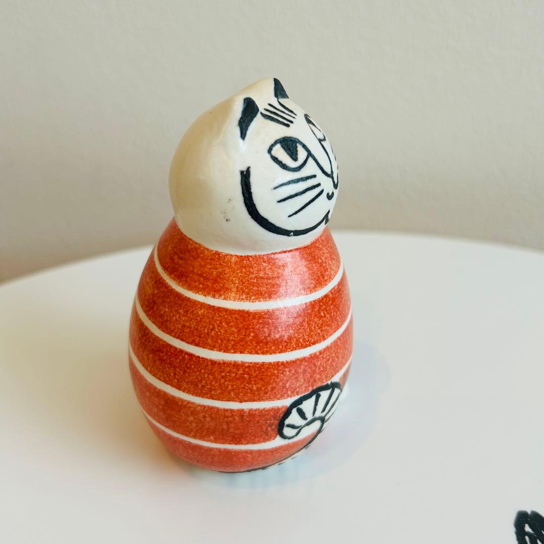 リサラーソン　スウェーデンの まねくねこ　限定グリーン　赤