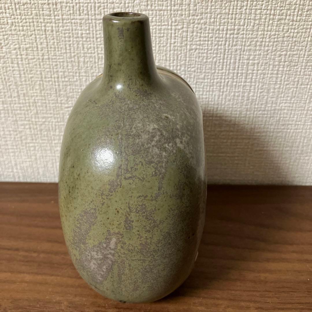 イワツキ 花瓶 ヴィンテージ フラワーベース かしわ窯 北欧風 モダン