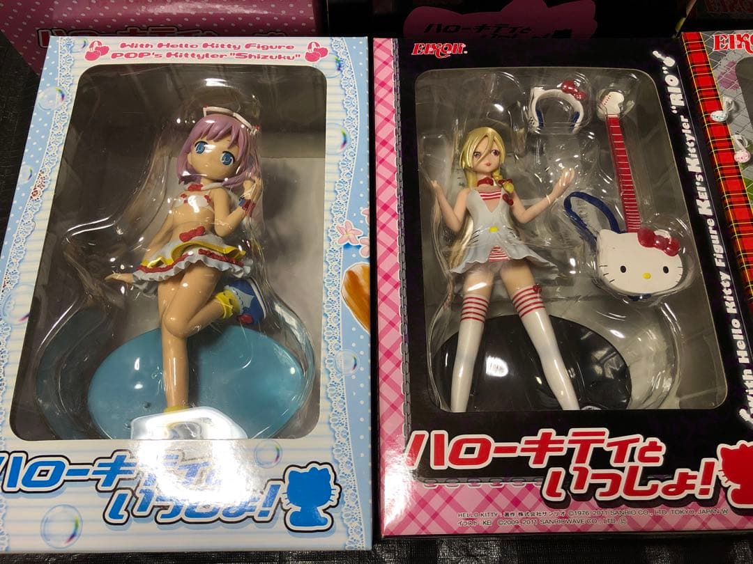 6点 ハローキティといっしょ リリィ いろは シズク リオ フィギュア 美少女