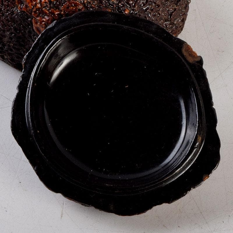 茶道具　輪島塗　川岸充雅作　柚子香合　共布共箱　V　9160