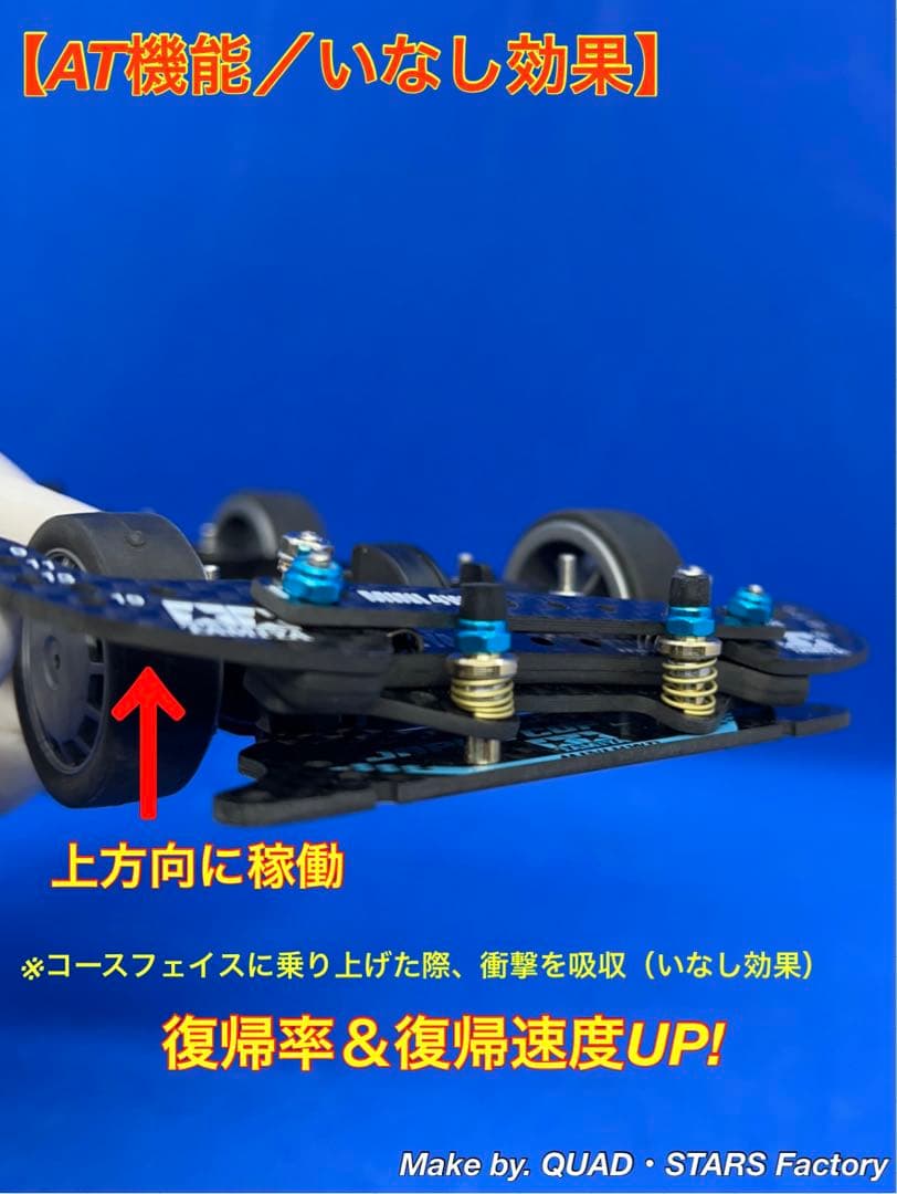 ミニ四駆・MS用】2軸ATピボット＋1軸リヤアンカー＋リヤスキッド 2021