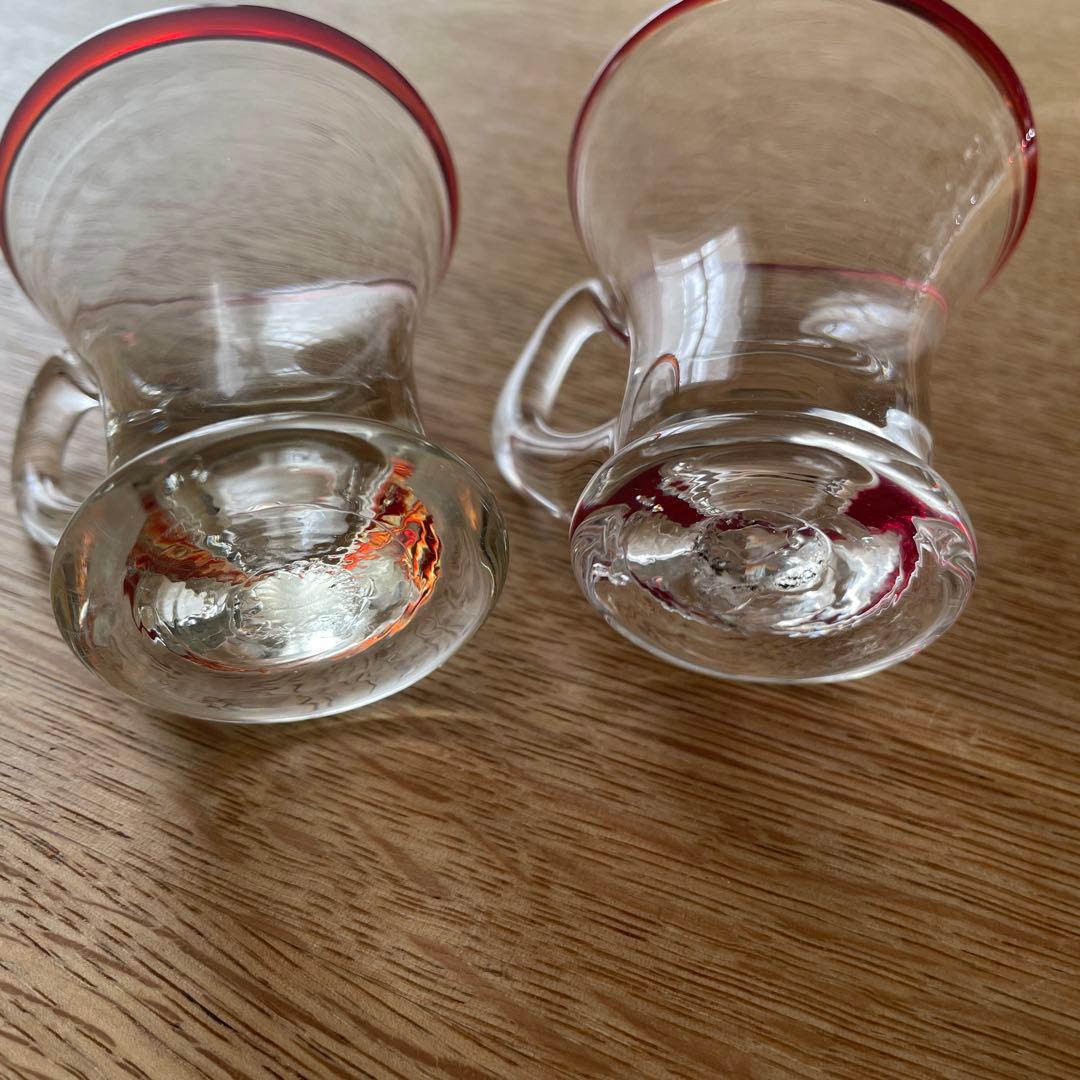 アイスクリームコップ 氷コップ 手吹きガラス アンティーク 骨董 大正