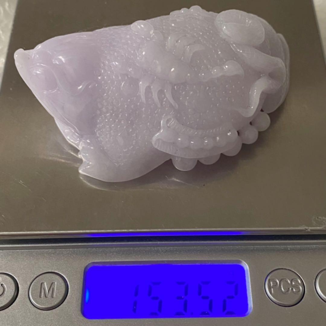 極上❣️ラベンダー本翡翠♡銭蛙ちゃん