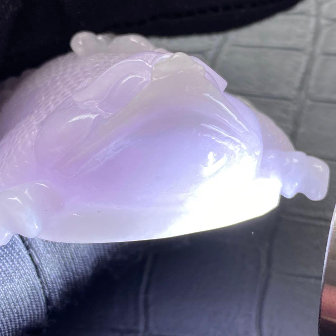 極上❣️ラベンダー本翡翠♡銭蛙ちゃん