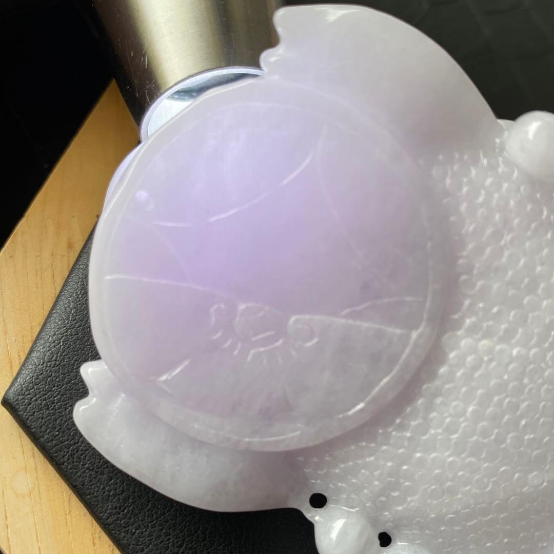 極上❣️ラベンダー本翡翠♡銭蛙ちゃん