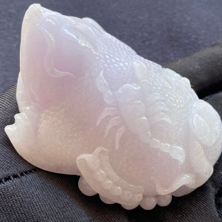 極上❣️ラベンダー本翡翠♡銭蛙ちゃん