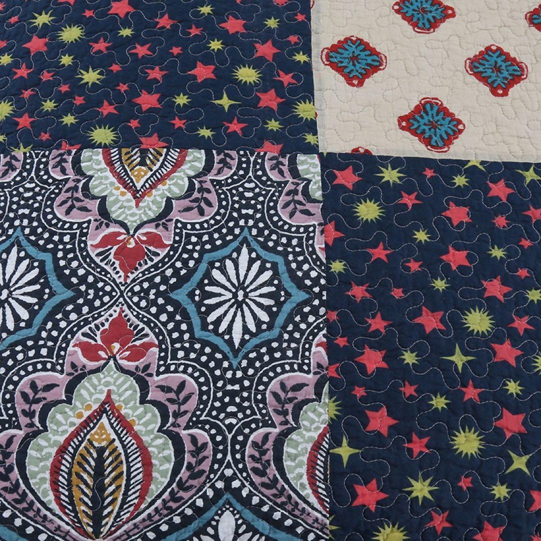 キルトベッドカバー3点セット綿マルチカバー キルティング 211