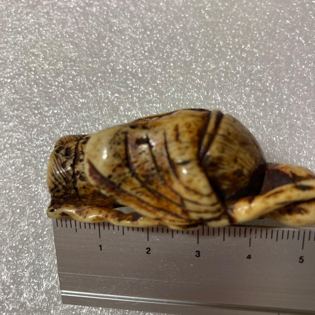 天然素材　寿老人　彫刻　根付　提げ物　置物